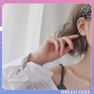 Jewelry ต่างหูเงิน 925 รูปหัวใจ HELLO GIRL เรียบง่าย เข้ากับทุกการแต่งกาย แฟชั่นสไตล์เกาหลี สําหรับผู้หญิง