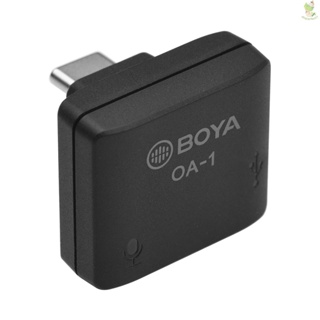 Boya BY-OA1 อะแดปเตอร์เสียง ขนาดมินิ พร้อมไมโครโฟน TRS 3.5 มม. Type-C แบบเปลี่ยน สําหรับ DJI OSMO NEW 11.1