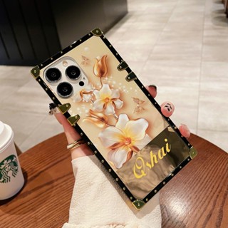 Xiaomi Redmi Note 11 Pro Note 11E 11T Note 9s 8 10 11 Pro Luxury Flash Flower Square Hard Phone Case