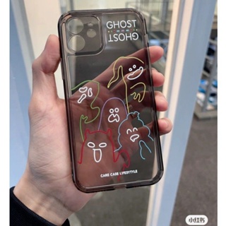Phone Case For iPhone 11 Ghost Rainbow Case for iphone12 Phone Case Transparent Black Xs/XR Fun 8P VWAI