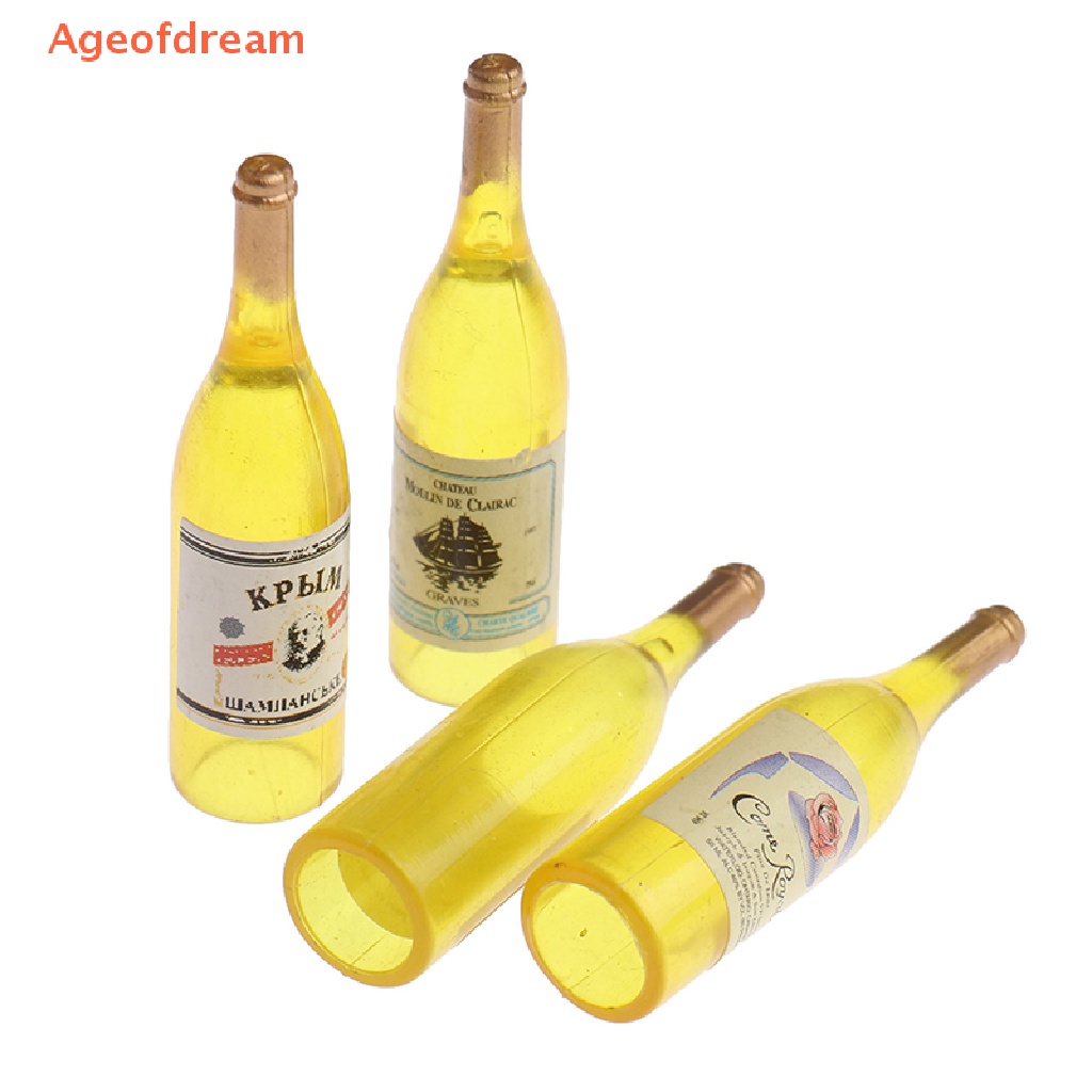 ageofdream-ขวดไวน์แดง-ขนาดเล็ก-อุปกรณ์เสริม-สําหรับบ้านตุ๊กตา-4-ชิ้น-ต่อชุด