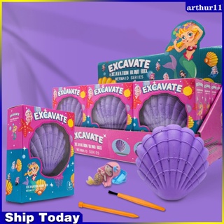 Arthur  Gemstone Dig Kit Diy Mermaid Crystal Gem Starfish Heart-shaped Diamond Archaeological Excavation Educational