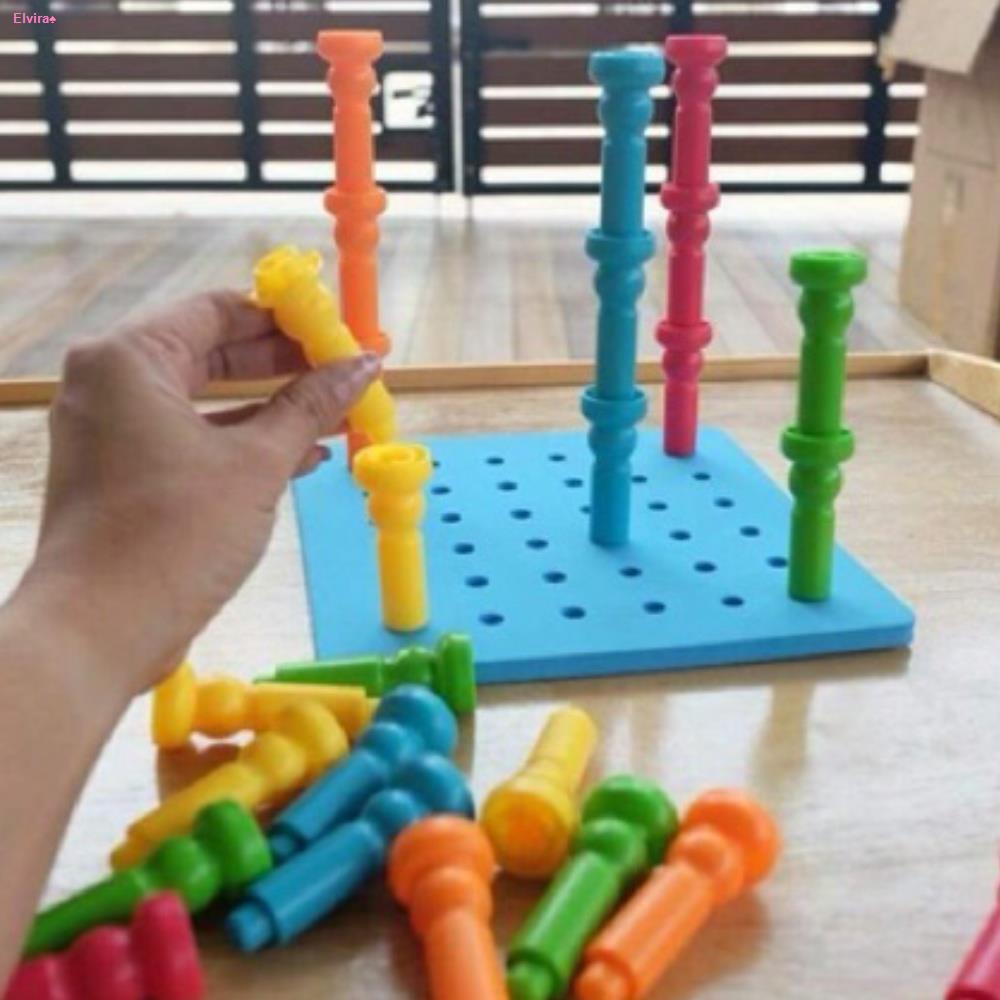 จัดส่งจากกรุงเทพBubbles and Blocks ตัวต่อแท่ง แท่งปักหมุด ของเล่นเด็ก