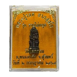 ท้าวเวสสุวรรณลอยองค์พิมพ์ใหญ่ เนื้อทองเหลืองรมดำ  รุ่น “รวยไม่หยุด” หลวงปู่รอด อาภสฺสโร วัดโคกกรม จ.สุรินทร์