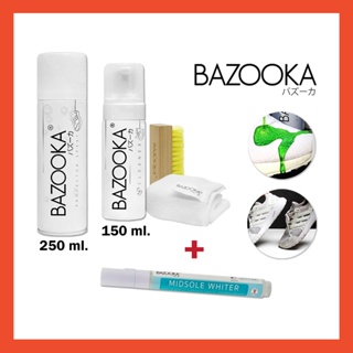 สินค้า โค้ดTHBZKA4ลดทันที50 Bazooka Spray and Cleaner with Midsole whiter (โปร2 สเปรย์กันน้ำและชุดทำความสะอาด+ปากกาทาขอบรองเท้า