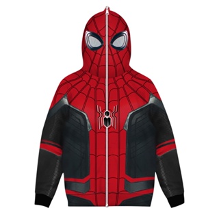 เสื้อกันหนาว เสื้อฮู้ดดี้ คอสเพลย์ Spider Man:Far From Home สไตล์สตรีท แบบสวมหัว