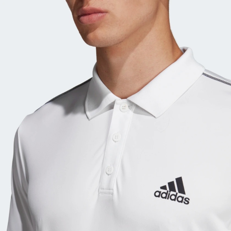 Adidas 3 Stripes Club Polo Shirt White Black DU0849 Shopee Thailand