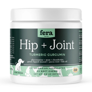 อาหารเสริมสุนัข Fera Pet Organics Hip + Joint Support for Dogs ขนาด 90 soft chews