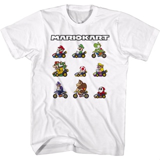 Mario Kart Characters Nintendo T-Shirt เสื้อยืดเปล่า เสื้อยืดคอกลม เสื้อวินเทจผญ เสื้อคู่รัก