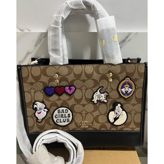 พร้อมส่ง Coach CC873  Disney X Coach Dempsey Carryall In Signature Canvas