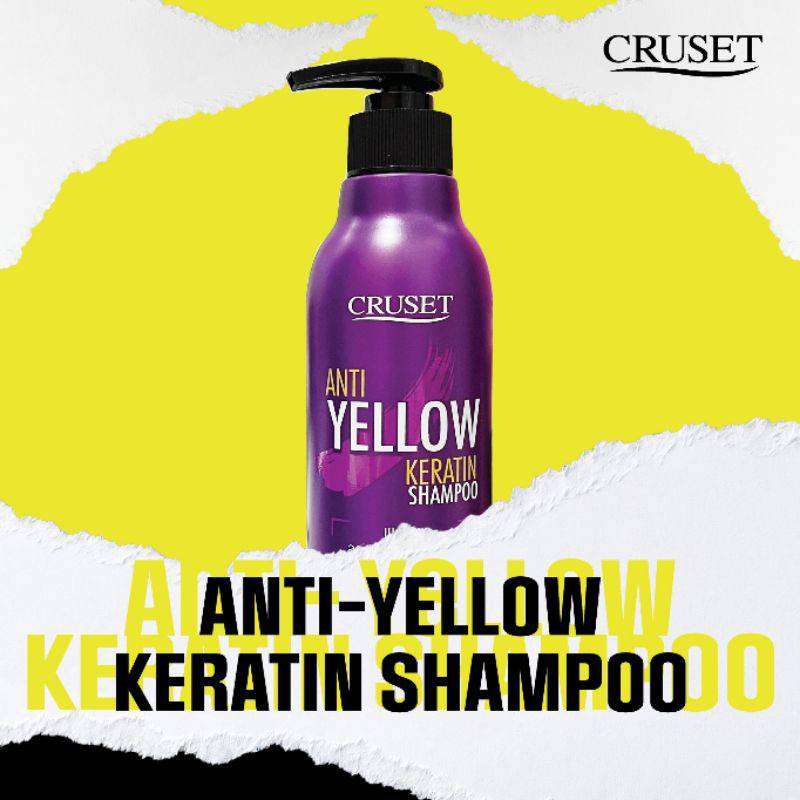 cruset-anti-yellow-keratin-shampoo-ครูเซ็ท-แอนตี้-เยลลโล่-เคอราติน-แชมพู-แชมพูม่วง-แชมพูลดประกายเหลือง