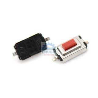 สวิทช์ ปุ่มกด SMD Push Button Switch ไมโครสวิทช์ TACT Switch กดติด-ปล่อยดับ #S2P 3.7x6x2.5mm (1 ตัว)