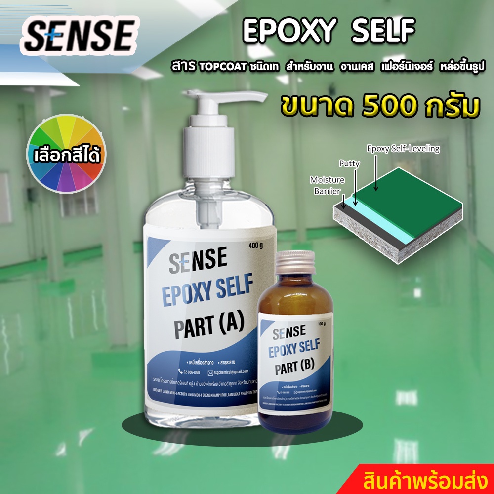 sense-epoxy-selfleveling-สารtop-coat-ชนิดเงา-สำหรับงานทำเคส-ทำเฟอร์นิเจอร์-หล่อขึ้นรูป-ทำพื้น-ขนาด-500-กรัม-พร้อมจัดส่ง