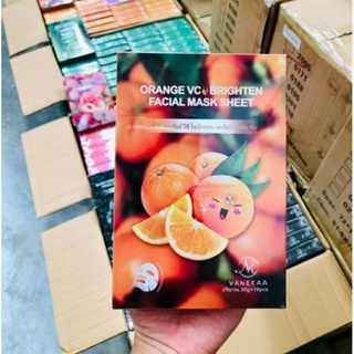 VANEKAA MASK สูตรผลไม้ ส้ม มะเขือเทศดำ ว่านหาง พีช แตงโม (1กล่องมี 10แผ่น)