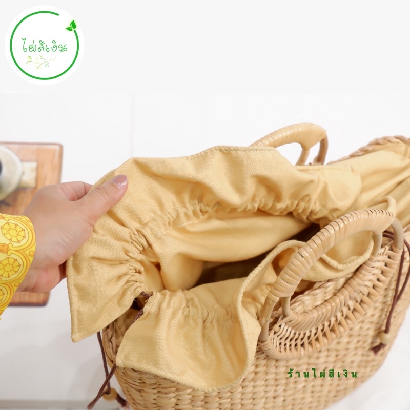 กระเป๋าผักตบชวา-กระเป๋าผู้หญิง-กระเป๋าสานหูหวาย