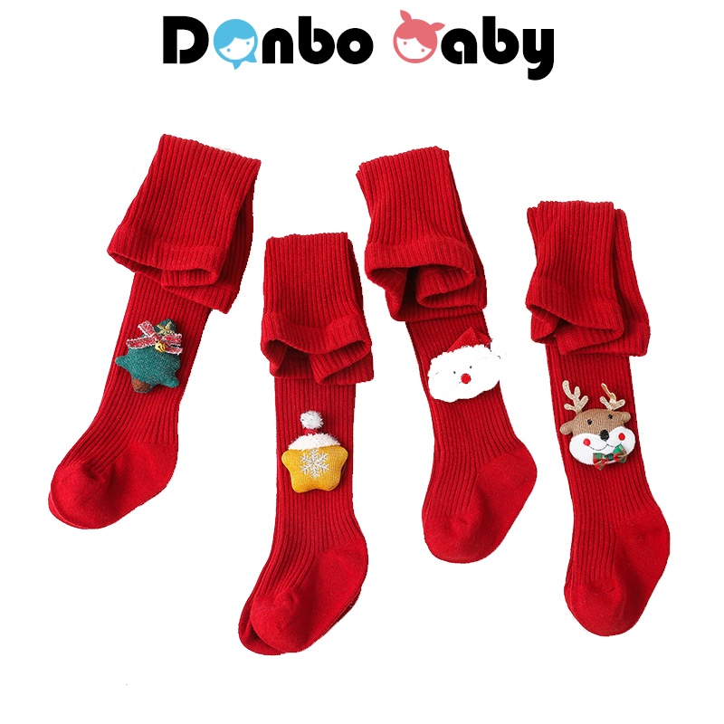 ถุงเท้า-ลายการ์ตูนซานตาคลอส-กวางเอลก์-คริสต์มาส-สําหรับเด็ก-danbobaby-christmas