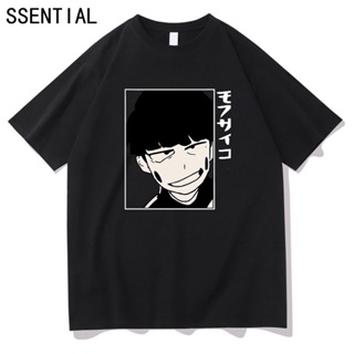 เสื้อยืด Mob Psycho 100 Black Funny T Shirt Men Streetwear Harajuku Unisex Tee Shirt  Casual Fashion T-Shirt Graphics