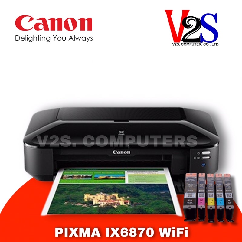 Canon Pixma IX6870 WiFi Inkjet WideFormat A3 Printer (ปริ้นเตอร์