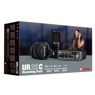 Steinberg UR22C Recording Pack with USB 3.1 Audio Interface, Condenser Microphone, and Headphones