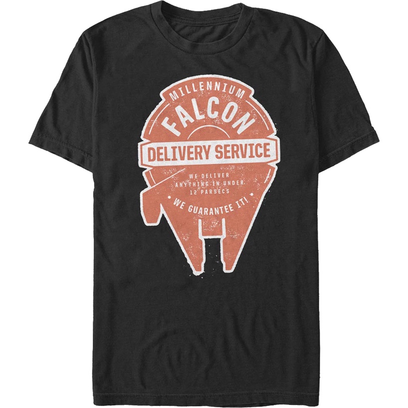 millennium-falcon-delivery-service-star-wars-t-shirt-เสื้อยืดคอกลม-เสื้อยืดผู้ชาย-เสื้อสีขาว