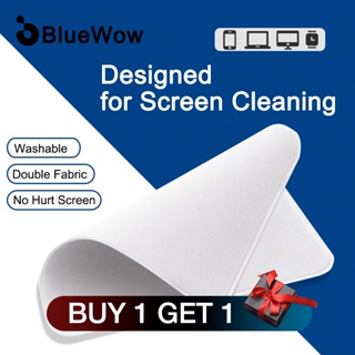 【ซื้อ 1 แถม 1】Bluewow ผ้าไมโครไฟเบอร์ สําหรับทําความสะอาดหน้าจอโทรศัพท์มือถือ แท็บเล็ต PC FA-008