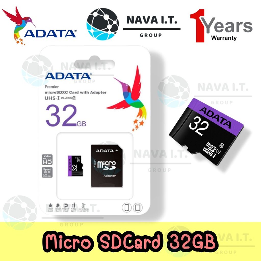 ภาพหน้าปกสินค้า️กรุงเทพฯด่วน1ชั่วโมง ️ ADATA Micro SD Card เมมโมรี่การ์ด 32 GB รับประกัน 1 ปี จากร้าน nava.it บน Shopee