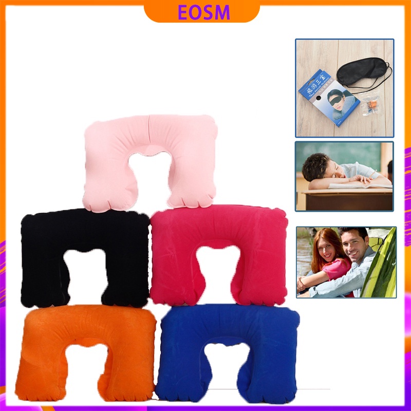 eosm-เตรียมจัดส่ง-หมอนรูปตัวยูพอง-หมอน-งีบ-หมอนเป่าลม-หมอนผ้าห่ม-หมอนพกพาเป่าลม-ราคาถูก-ทำจากpvc-รองคอ-inflatable-pillow