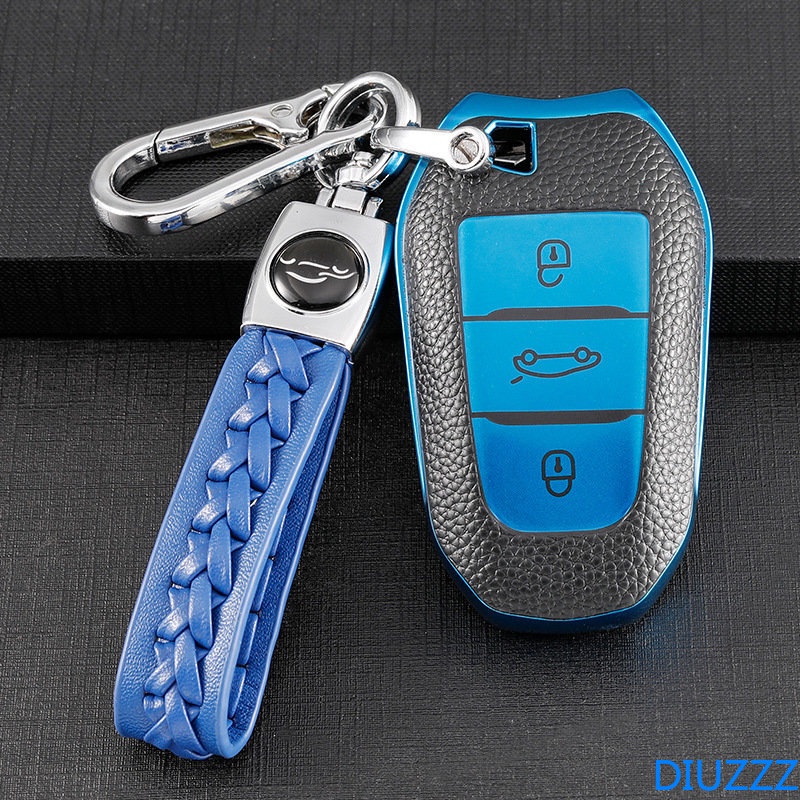 เคสกุญแจรถยนต์-tpu-หนัง-3-ปุ่ม-สําหรับ-peugeot-208-308-508-408-2008-5008-3008-citroen-c4-c6-c3-xr-picasso-ds3-ds4-ds5