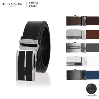 สินค้า Louis Montini Automatic Belt เข็มขัดหนังแท้ หัวออโต้เมติก เข็มขัดผู้ชาย หนังวัวแท้  Men Belt – MGN350
