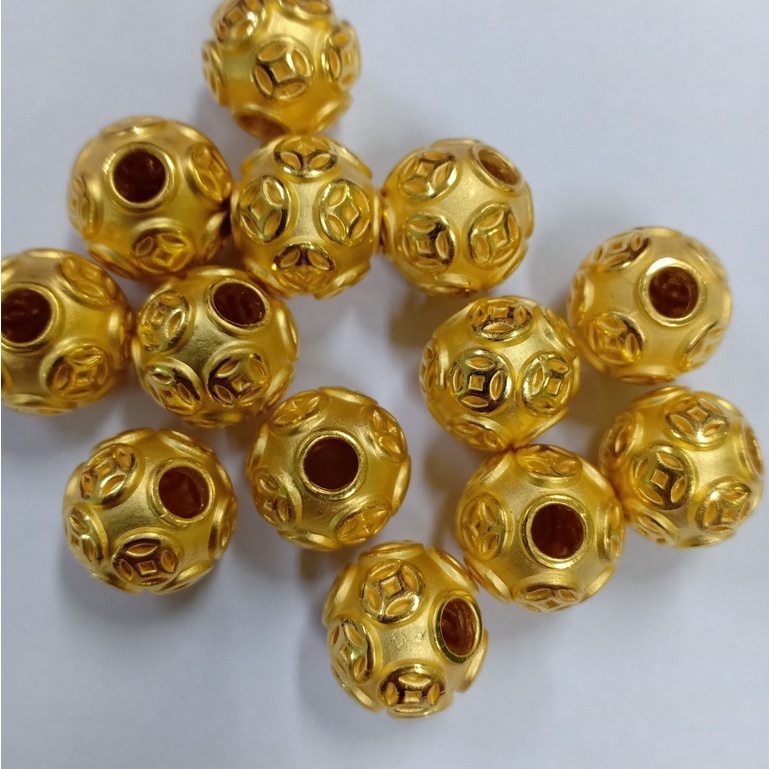 ภาพหน้าปกสินค้าSSNPเม็ดบอลทอง99.99%ไซส์8มิลน้ำหนักทอง0.5-0.55กรัมทองคำแท้มีใบรับประกัน จากร้าน singsangnapa บน Shopee