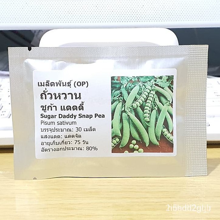 คละ-สวนครัว-ปลูก-2022เมล็ดอวบอ้วน-ถั่วหวาน-ถั่วลันเตาหวาน-sugar-daddy-snap-pea-seed-บรรจุ-30-เมล็ด-คุณภาพดี-ขอ-กะเพรา