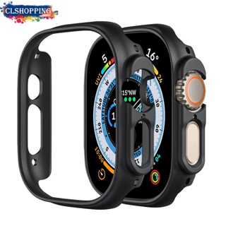 สําหรับ Apple Watch Series 8 7 Ultra 49 มม. เคสแข็ง PC ฝาครอบป้องกัน กรอบกลวง กันชน สําหรับ 41 มม. 45 มม.