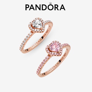 สินค้า （พร้อมส่งทีไทย) Pandora แหวน เงิน แหวนเพชร แหวนแฟชั่น Heart Ring เครื่องประดับแฟชั่น ของแท้ 100%P62
