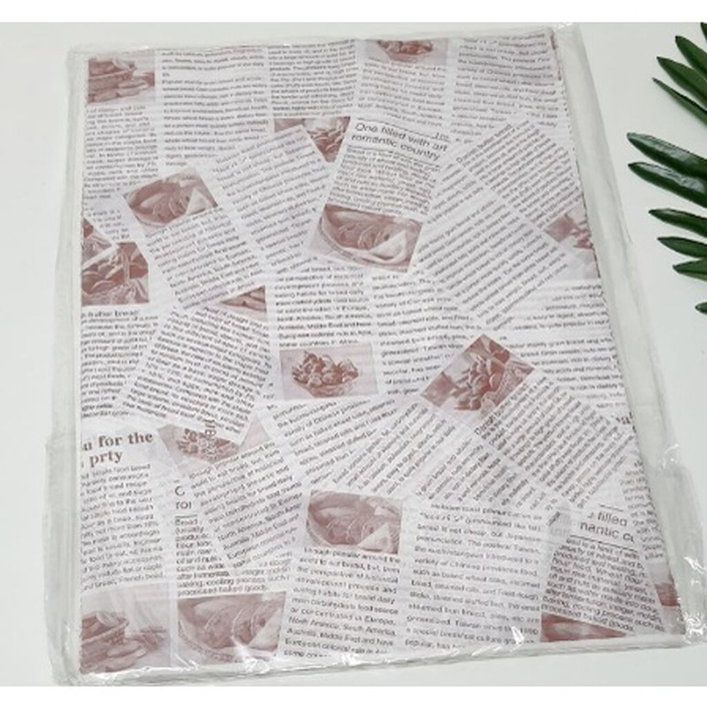 กระดาษฟู้ดเกรดห่อแซนวิช-กระดาษห่อขนมขนาดใหญ่-แฮมเบอร์เกอร์-ขนาด-25x35-cm-แพค100แผ่น