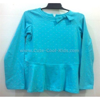 TLG-859 เสื้อแขนยาวเด็กผู้หญิง sweater สีฟ้า Size-90 (1-2Y)