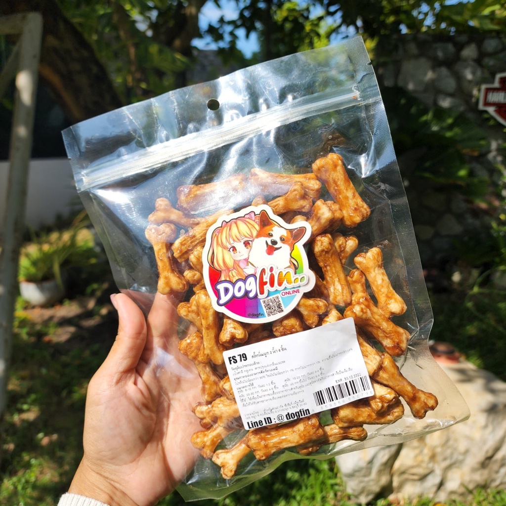 Dogfin (ด็อกฟิน) ครั้นชี่รูปกระดูกเคลือบเวเฟอร์รสตับ สำหรับน้องหมาทุก ...