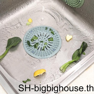 [Biho] Bathroom Sink Filter Bath Floor Drain Anti-clogging Strainer Reusable Household Universal Drainage Cover Green