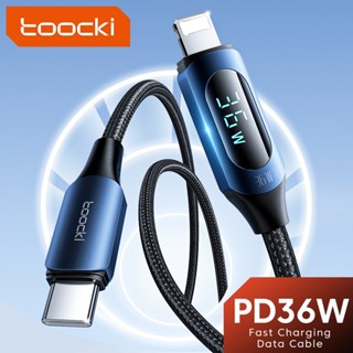 Toocki PD 36W Type C To LOS สายเคเบิ้ลชาร์จเร็ว USB IOS สายเคเบิ้ลข้อมูล สําหรับ IP 14 13 12 11 Pro Max