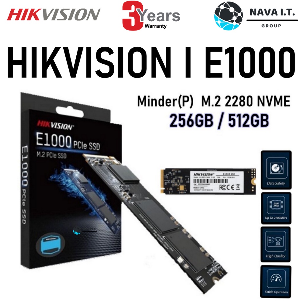 ภาพหน้าปกสินค้า️กรุงเทพฯด่วน1ชั่วโมง ️ HIKVISION SSD E100N E1000Minder(P) E1000 E3000 M.2 2280 NVME รับประกัน 3ปี จากร้าน nava.it บน Shopee