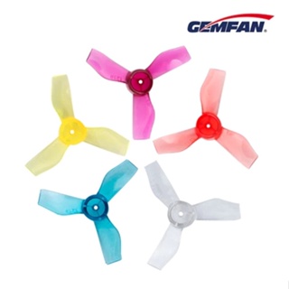 สินค้า GEMFAN ใบพัดโดรนจิ๋ว 31mm และ 40mm 3เบลด 4เบลด แกน 0.8mm 1.0mm และ 1.5mm สำหรับโดรนขนาด 65 และ 75 1ถุงมี 8ใบ (คละสี)