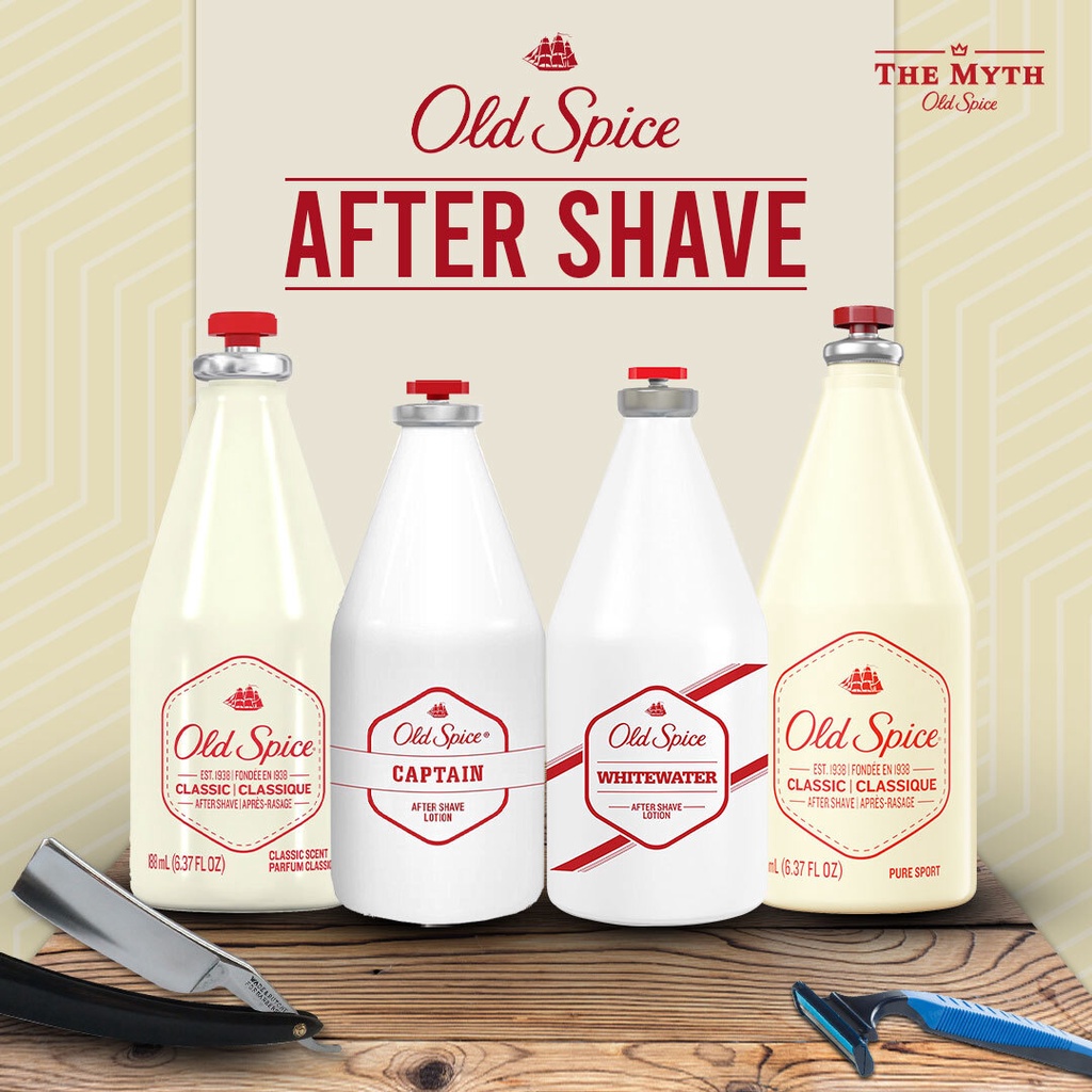 ภาพหน้าปกสินค้าAll Old Spice After Shave ครีมทาหลังโกนหนวด รวมทุกกลิ่น 4 กลิ่น จากร้าน themyth_oldspice บน Shopee