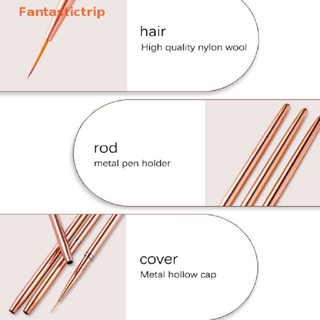 Fantastictrip 3 ชิ้น ปากกาเพ้นท์เล็บ Dotg Paing วาดภาพ UV เจลไลเนอร์ โปแลนด์ แปรง แฟชั่น