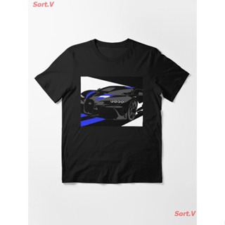 Tee โลโก้ 2021 Bugatti Chiron Super Sport 300+ Essential T-Shirt เสื้อยืดพิมพ์ลาย เสื้อยืดโลโก้รถ