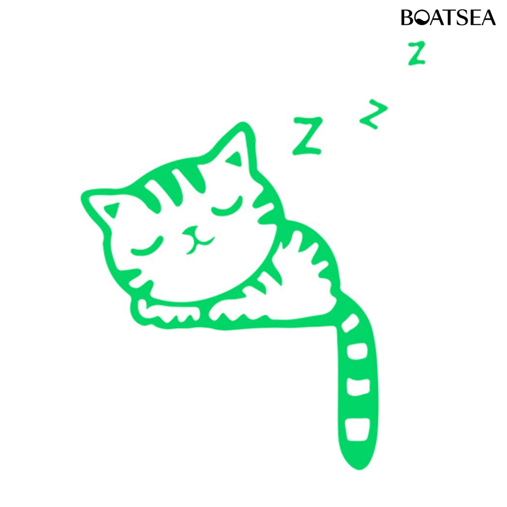 boatsea-สติกเกอร์-ลายการ์ตูนแมว-เรืองแสงในที่มืด-ไม่จางหาย-สําหรับตกแต่งสวิตช์ไฟ-ห้องนั่งเล่น