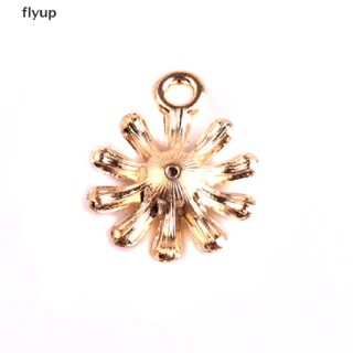 Flyup จี้รูปดอกทานตะวัน โลหะผสม สําหรับทําเครื่องประดับ DIY 10 ชิ้น ต่อชุด