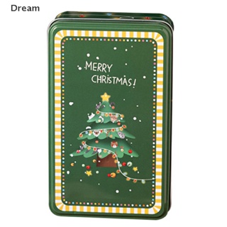 &lt;Dream&gt; กล่องบรรจุภัณฑ์ดีบุก ลายซานตาคลอส คริสต์มาส สําหรับใส่คุกกี้ ลูกอม ของขวัญปีใหม่ ลดราคา