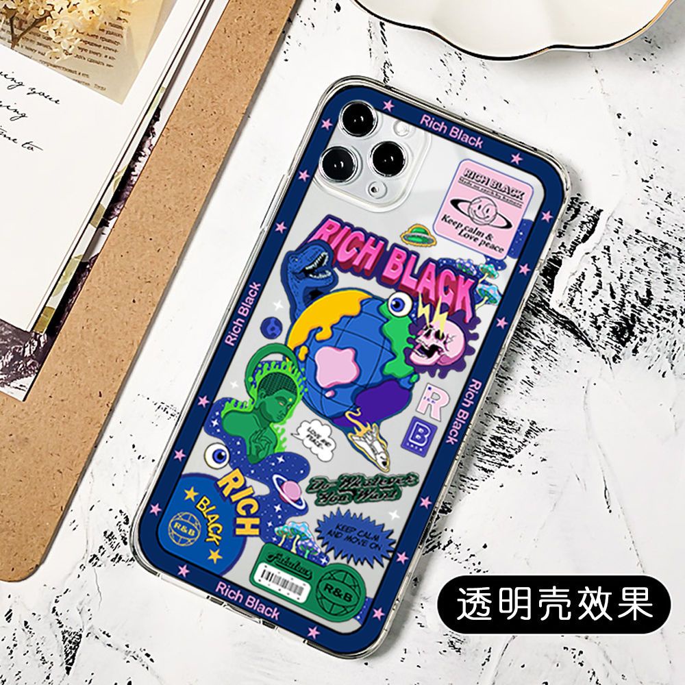 ขายดี-เคสโทรศัพท์มือถือ-เรืองแสง-สีฟ้า-สําหรับ-iphone-apple-12promax-13-xmax-huawei-xiaomi-oppo