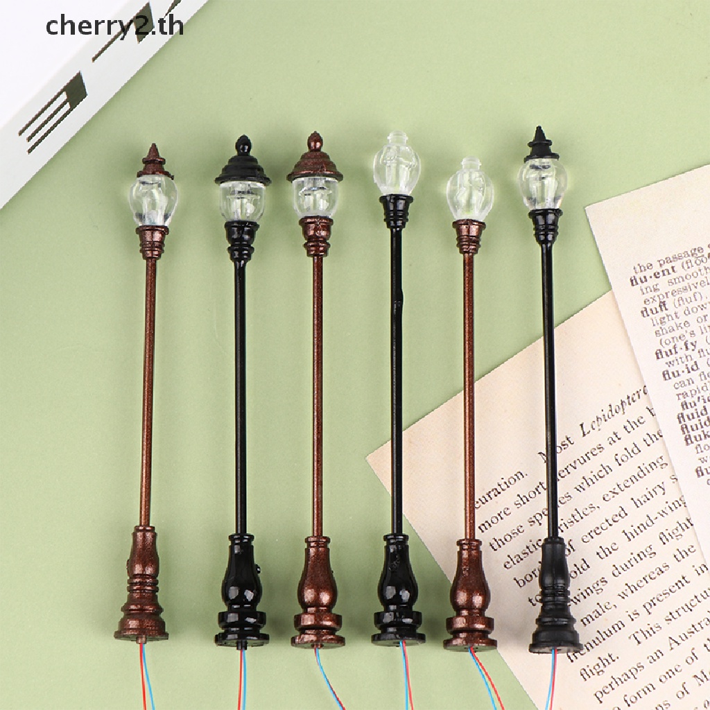 cherry2-โคมไฟถนน-led-3v-สีขาว-ขนาดเล็ก-สเกล-1-87-สําหรับไมโครซีน-th