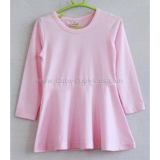 TLG-610 เสื้อแขนยาวเด็กผู้หญิง sweater สีชมพูอ่อน Size-100 (3-4Y)