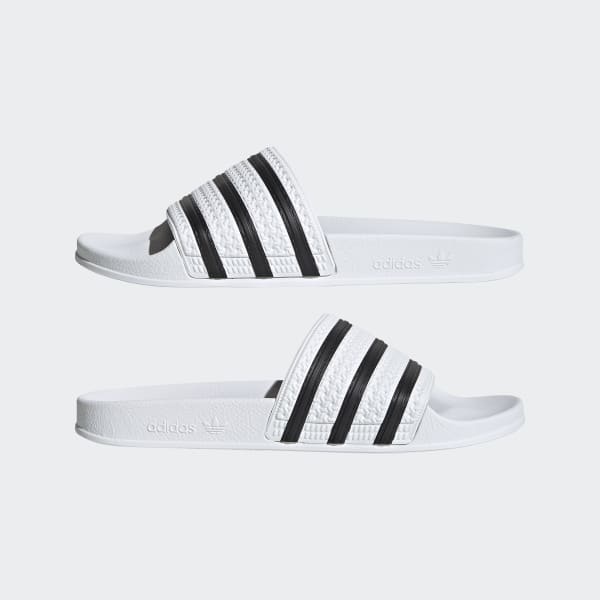 adidas-adilette-รองเท้าแตะ-ขาวคาดดำ